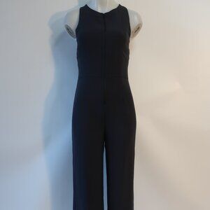 Womens Theory Black 1/2 Zip Sleeveless Jumpsuit 6
